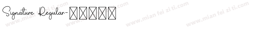 Signature Regular字体转换